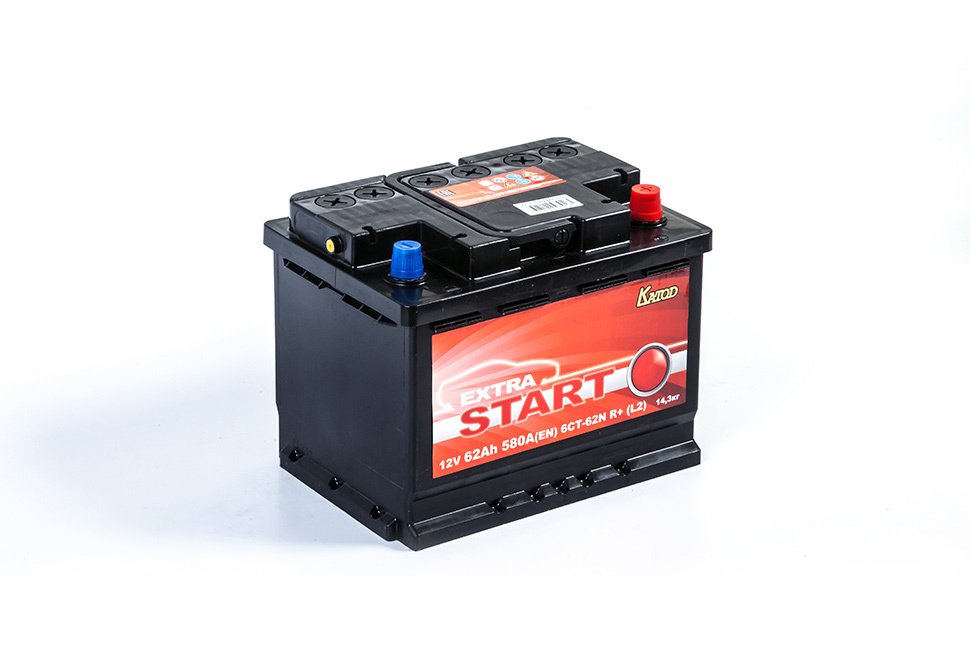 Аккумулятор Катод Extra Start 62e 12V 62Ah 580A R+