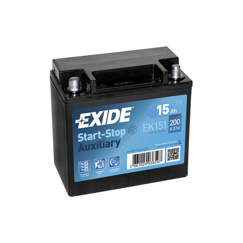 Аккумулятор Exide AGM EK151 12V 15Ah 200A R+