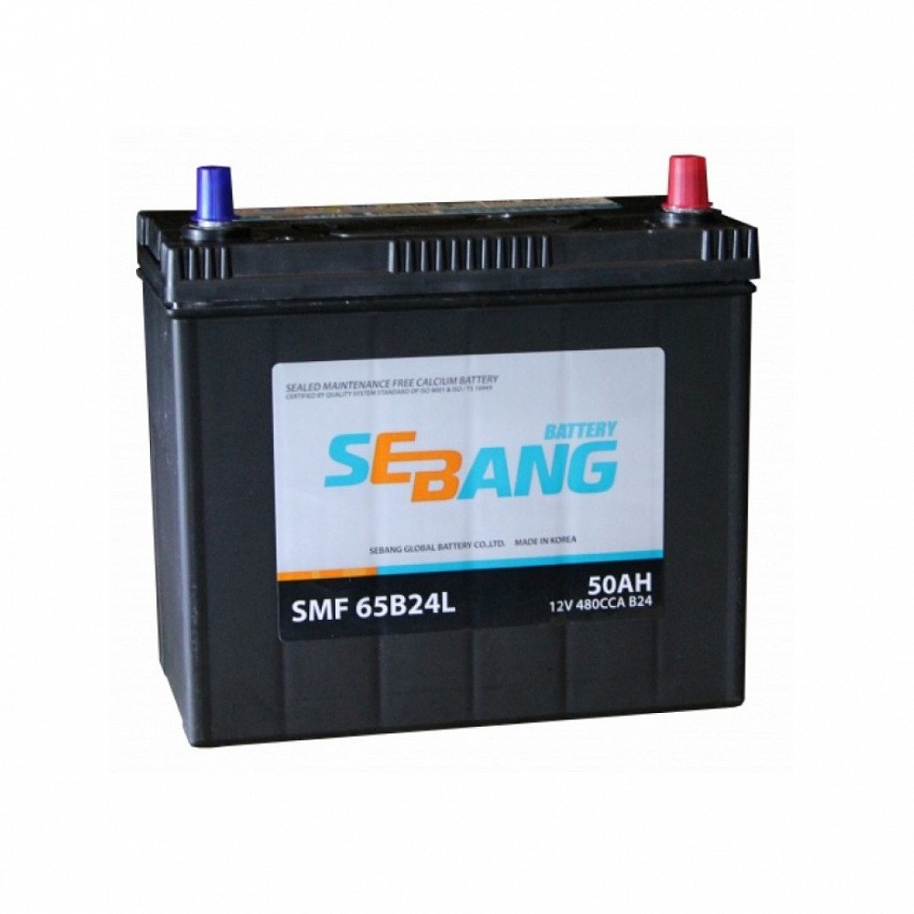 Аккумулятор Sebang SMF 65B24L 12V 50Ah 480A R+
