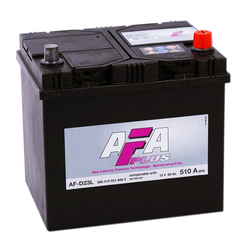 Аккумулятор Afa Plus AF-D23L 12V 60Ah 510A R+