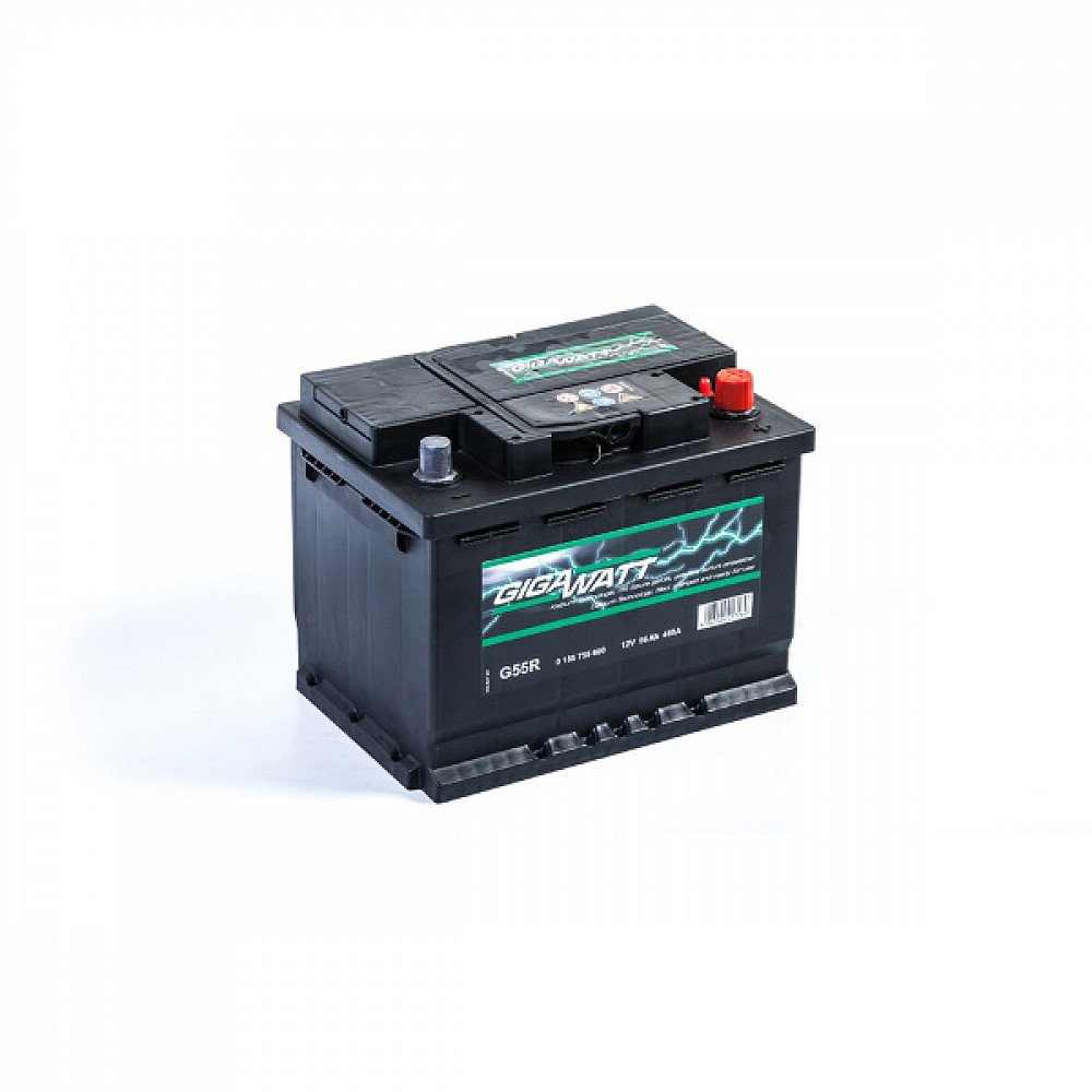 Аккумулятор GigaWatt G55R 12V 56Ah 480A R+
