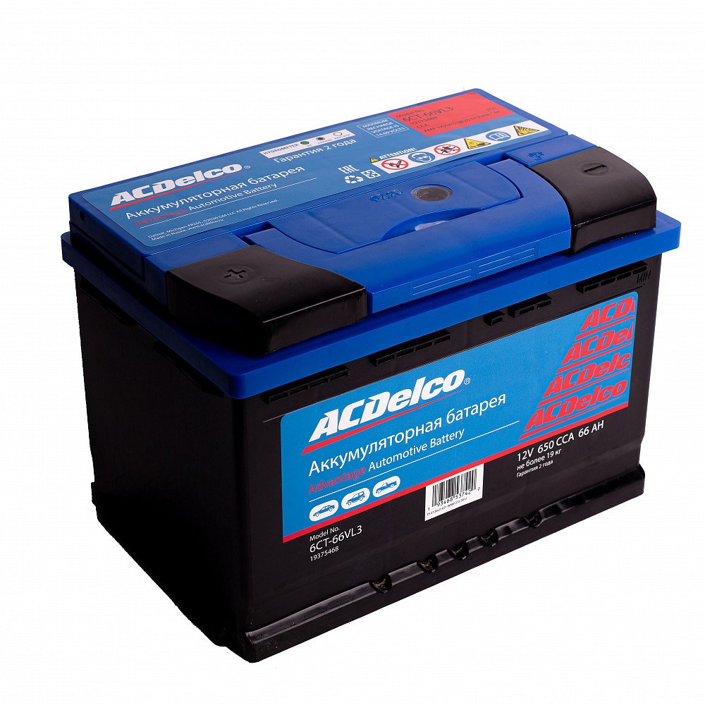 Аккумулятор ACDelco Advantage 6CT-66VL3 12V 66Ah 650A L+