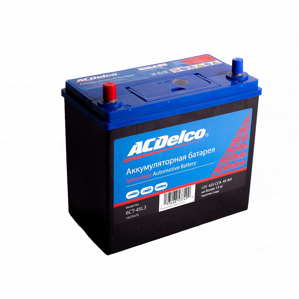 Аккумулятор ACDelco Advantage 6CT-45L3 12V 45Ah 425A L+