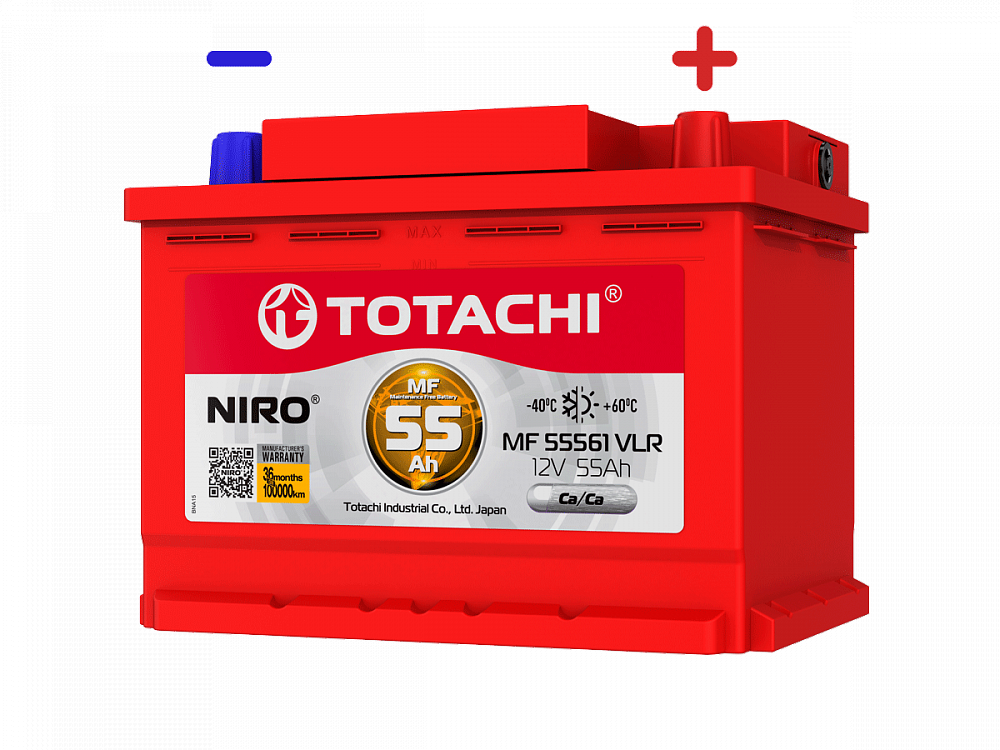 Аккумулятор Totachi Niro MF 55561 VLR 12V 55Ah 500-550A R+
